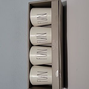 Rae Dunn set of four tumblers. Melamine